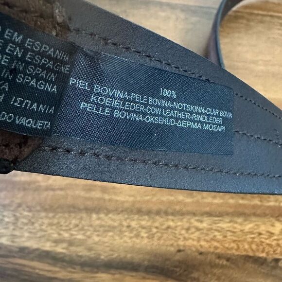 Massimo Dutti Men’s Brown Leather Suede Belt - Picture 7 of 11